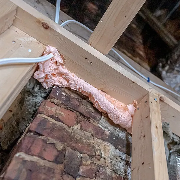 Firestop sealant applied around penetrations