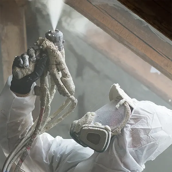 Spray foam roofing application