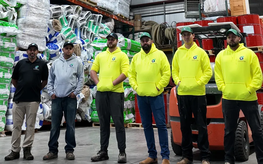The Best Insulation crew at the North Billerica warehouse